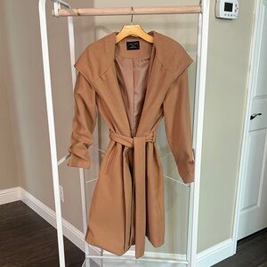 Camel Belted Trench Coat